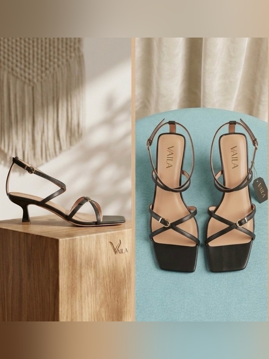 Vaila Shoes - Vaila Isabella Strappy Kitten Heel